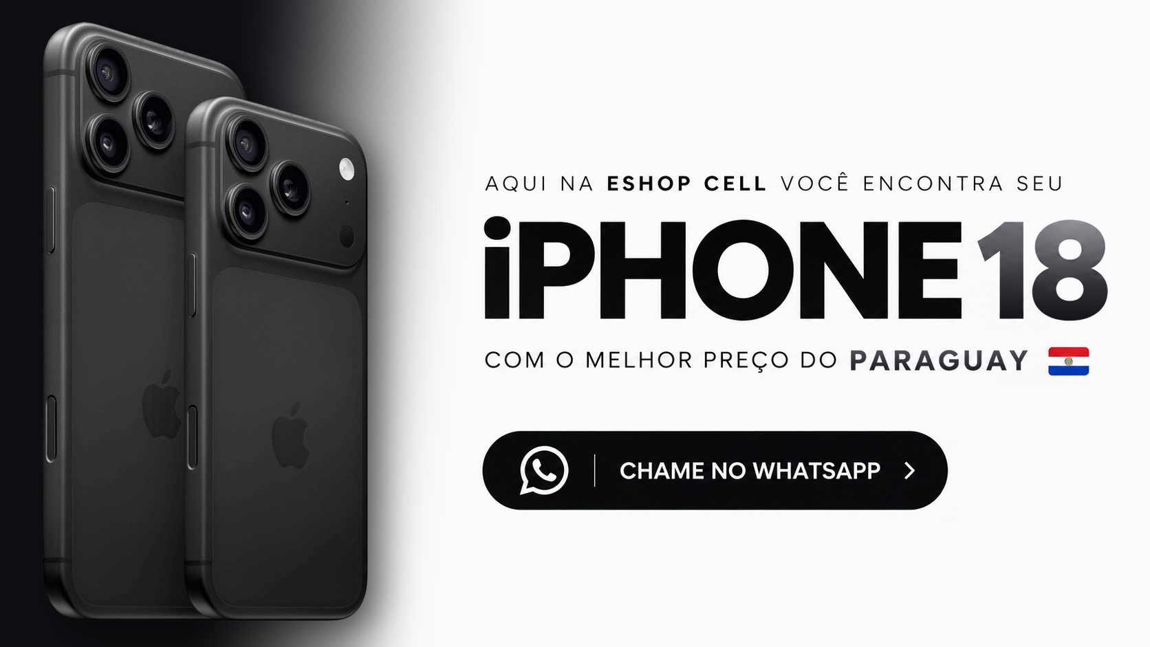 Aqui na eShop Cell você encontra seu iPhone 18 com o melhor preço do Paraguay. Chame no WhatsApp.
